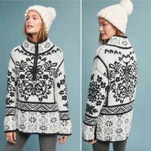 Anthropologie Moth Alaskan Half Zip Pullover